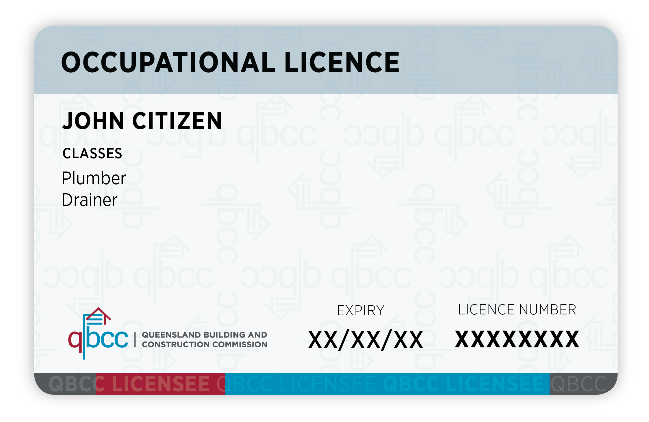 qbcc licence card no photo