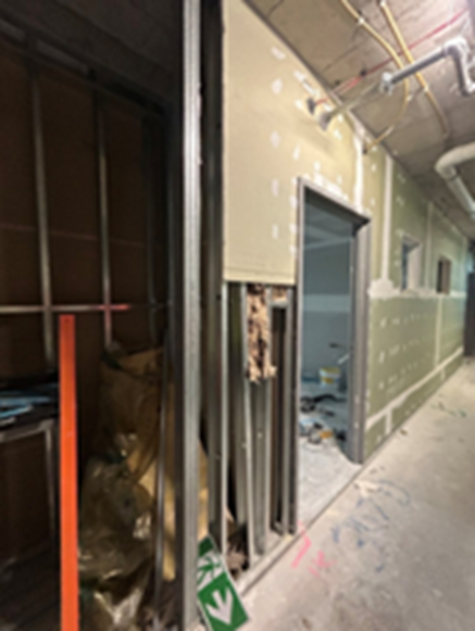 Lightweight fire‑rated wall system