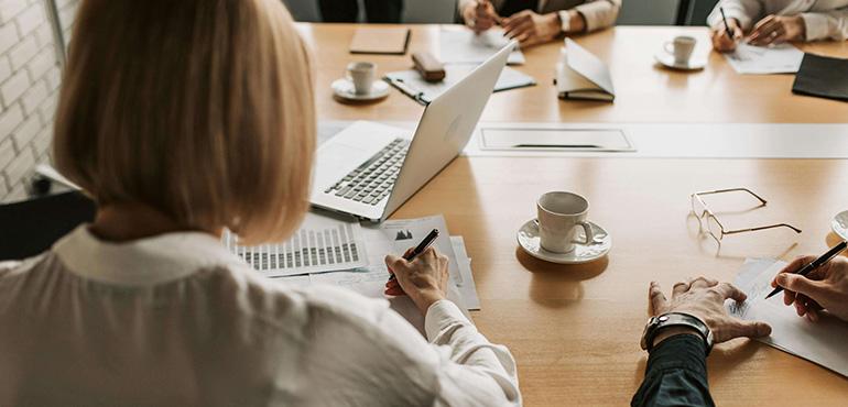 boardroom table team business meeting