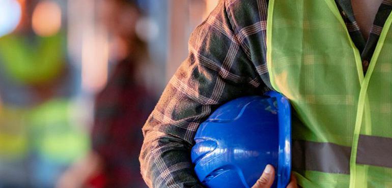 hard hat tradesperson vest event