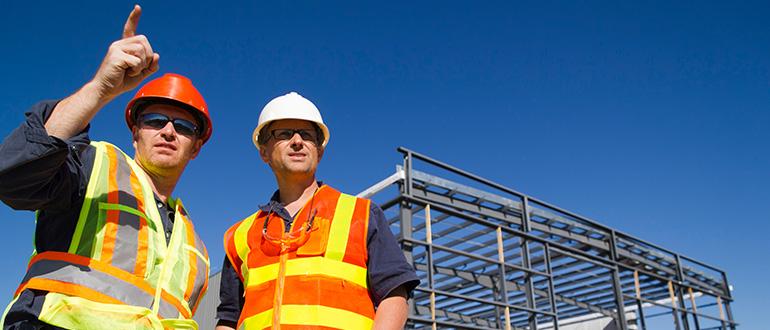 tradesmen builders house frame